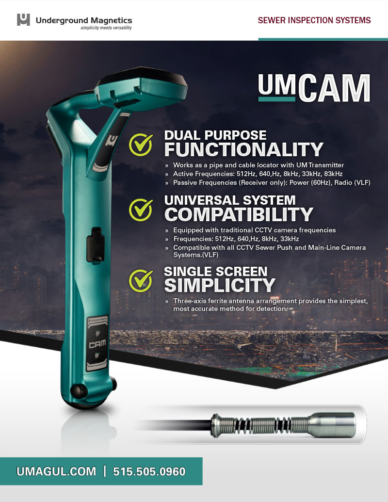 UM-CAM Spec Sheet: UM Dual Utility Locating System